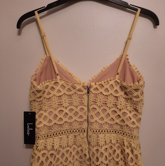 Lulus Beauty and Lace Yellow Crochet Lace Mini Dress - Picture 14 of 16